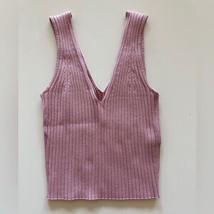 Madewell V-neck Sleeveless Crop Top